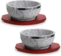 MDLUU Dolsot Bibimbap Bowl Set - 32 Oz Granite Stone Bowls