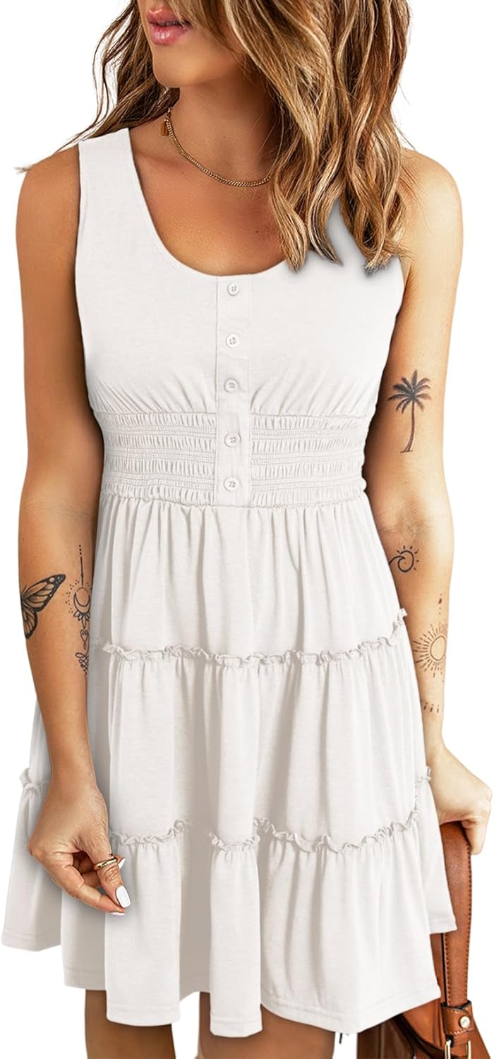 Dokotoo Womens Summer Dresses 2025 Casual Swing Mini Dress