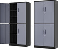 Metal Storage Cabinet Lockable File Garage Cabinet - Heavy Duty Steel
