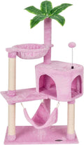 KIYUMI Cat Tree Condo with Hammock Perch and Sisal Scratching Post