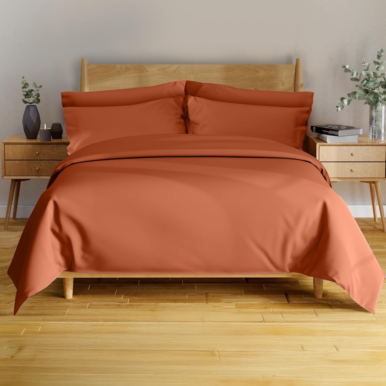 Bamboo Queen Sheet Set - 6 Pcs Cooling Sheets for Comfort
