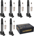 Set of 6 Ignition Coils and Spark Plugs for Toyota 3.5 V6 - Reliable
