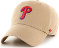 MLB Khaki Primary Logo Clean Up Adjustable Baseball Dad Hat