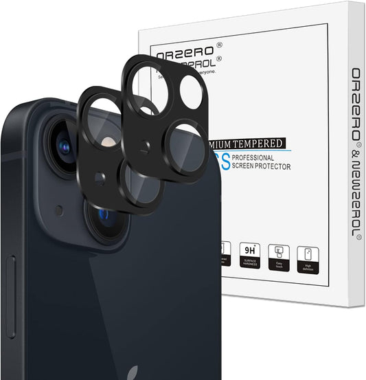 iPhone 13 Camera Lens Protector 2 Pack - Premium Metal Glass, Anti-Scratch, Night Shot Friendly