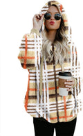 Women Casual Double Fuzzy Sweatshirt Cozy Zip Pullover Hoodies