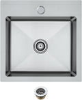 15x15 in Drop-in Bar Sink - Compact 6 in Deep Brushed Stainless