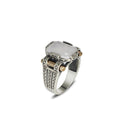 925 Sterling Silver Men's Ring with White Paraiba Tourmaline - Vintage
