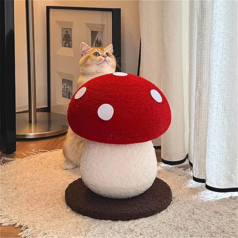Mushroom Cat Scratcher for Cats, Durable Sisal Rope Design