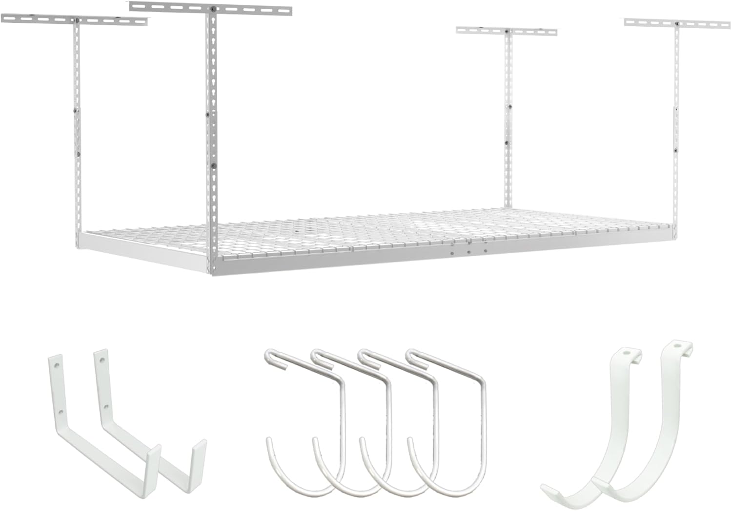 SafeRacks Overhead Storage Rack 4 ft x 8 ft Adjustable Height