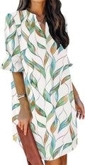 Summer Dresses for Women V Neck Ruffle Short Sleeve (Style H4KC)