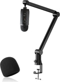 Blue Yeti Mic Stand with Pop Filter - Heavy Duty Boom Arm