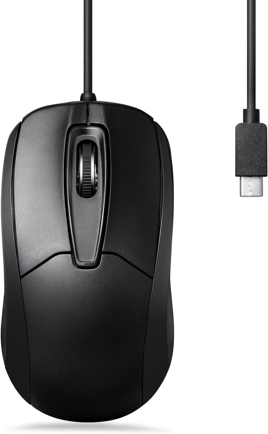 Perixx PERIMICE-209C USB-C Mouse - Precise 1000 DPI - Tangle-Free 5.9 Ft Cable