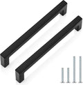 Black Cabinet Handles 160mm Hole Centers - Matte Black Pulls