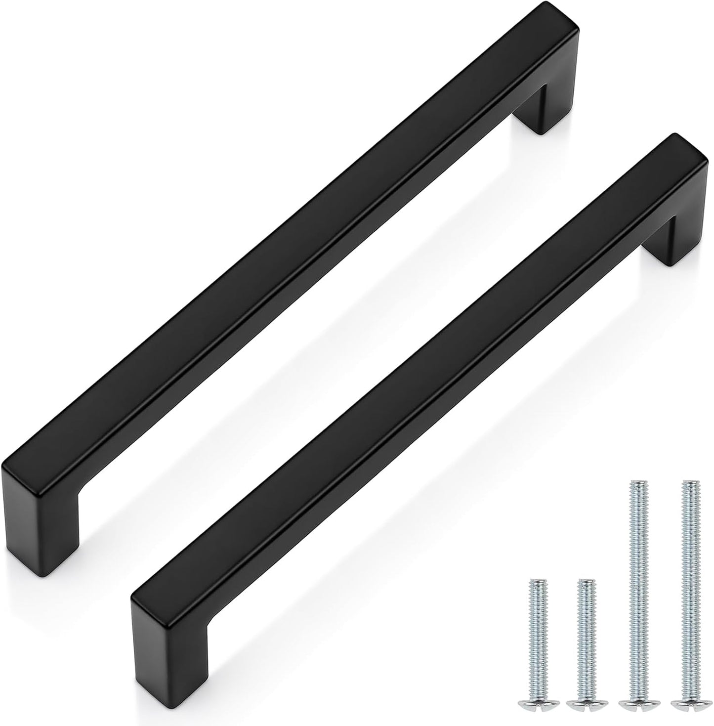 Probrico Black Cabinet Handles 6-3/10 Inch Modern Drawer Pulls