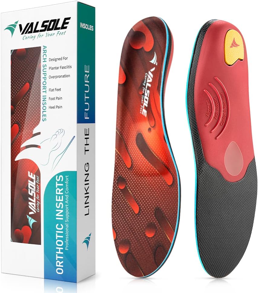 VALSOLE Heavy Duty Support Insoles for Pain Relief and Comfort