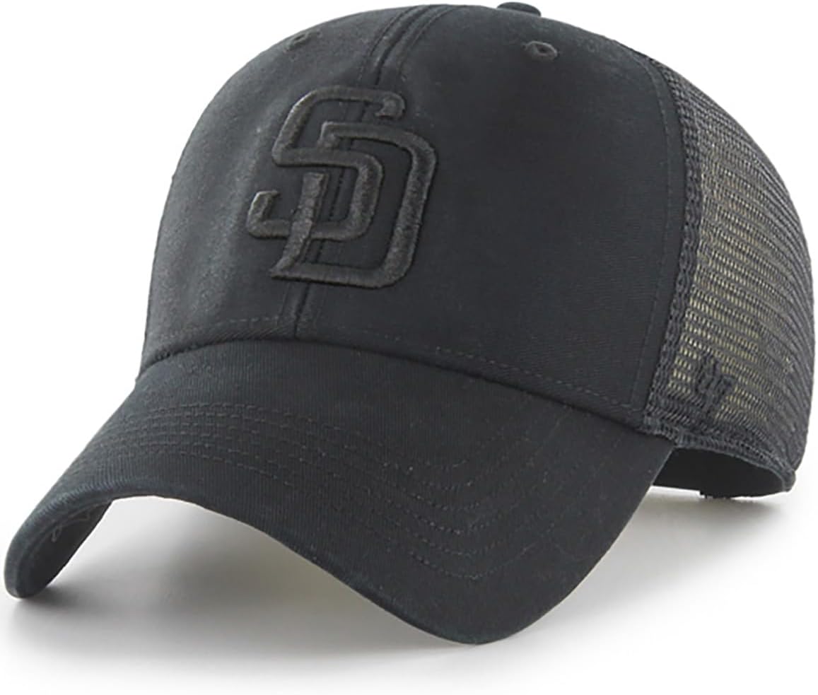 47 Brand MLB Unisex Black Team Logo Trucker Cap for Adults