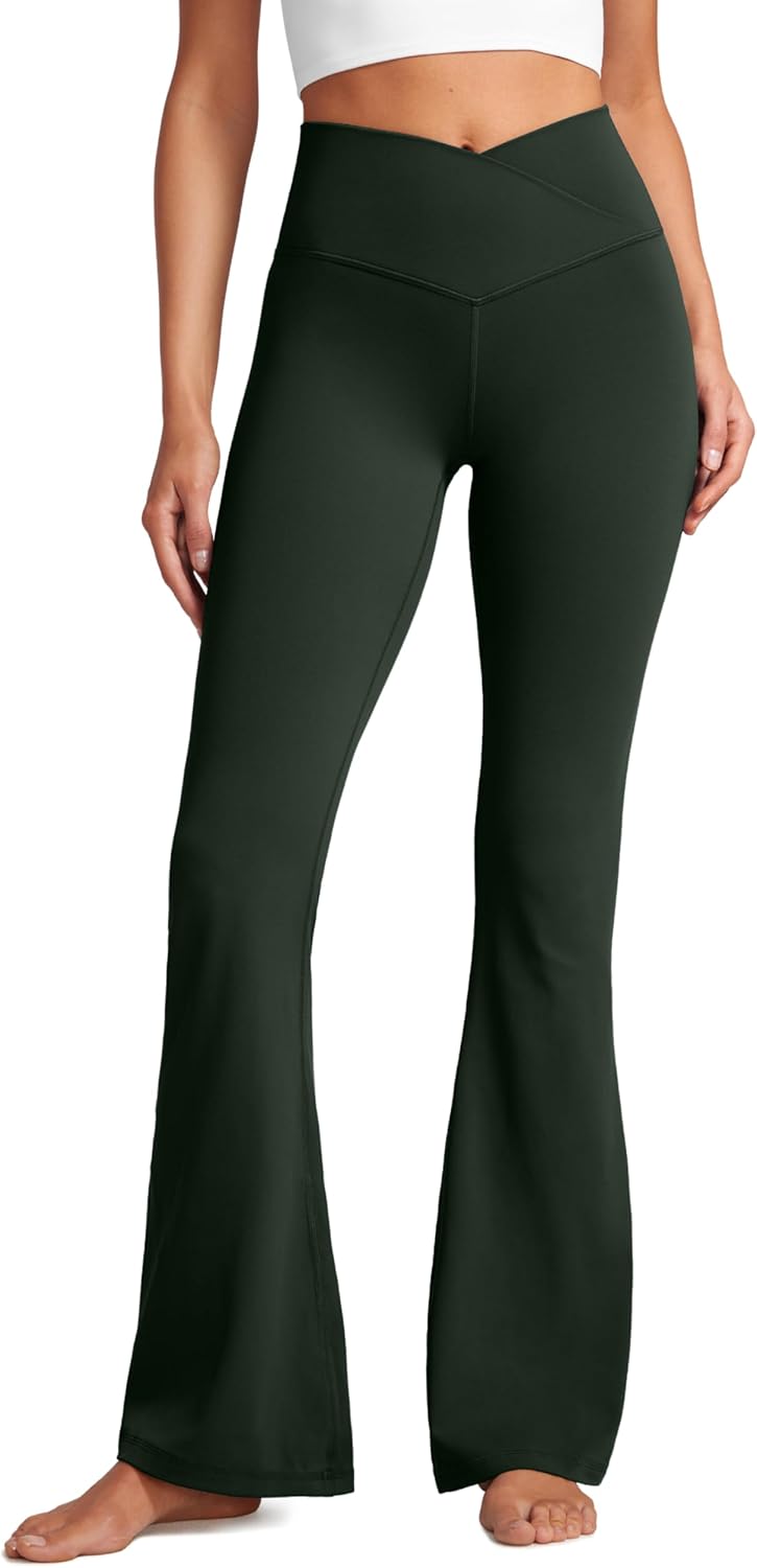 CRZ YOGA Butterluxe Crossover Flare Leggings for Women