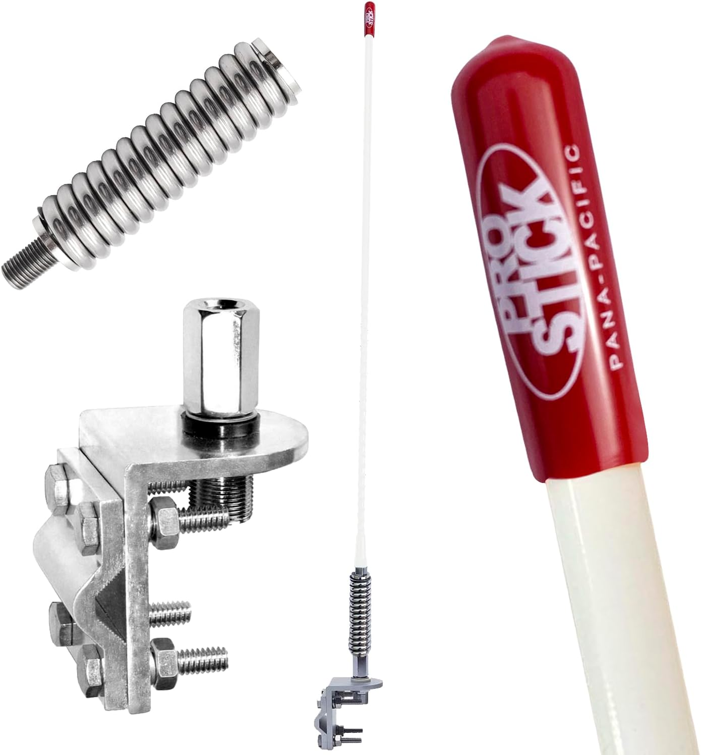 Prostick Fiberglass CB Antenna with Durable Mount and Spring