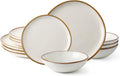Reactive Glaze Stoneware Dinnerware Set 12pc - Service for 4