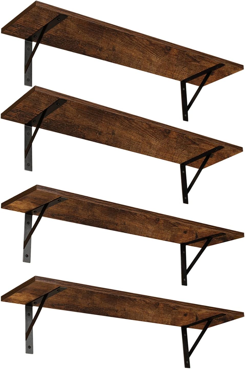 DINZI LVJ Long Wall Shelves Set of 4 for Stylish Home Storage