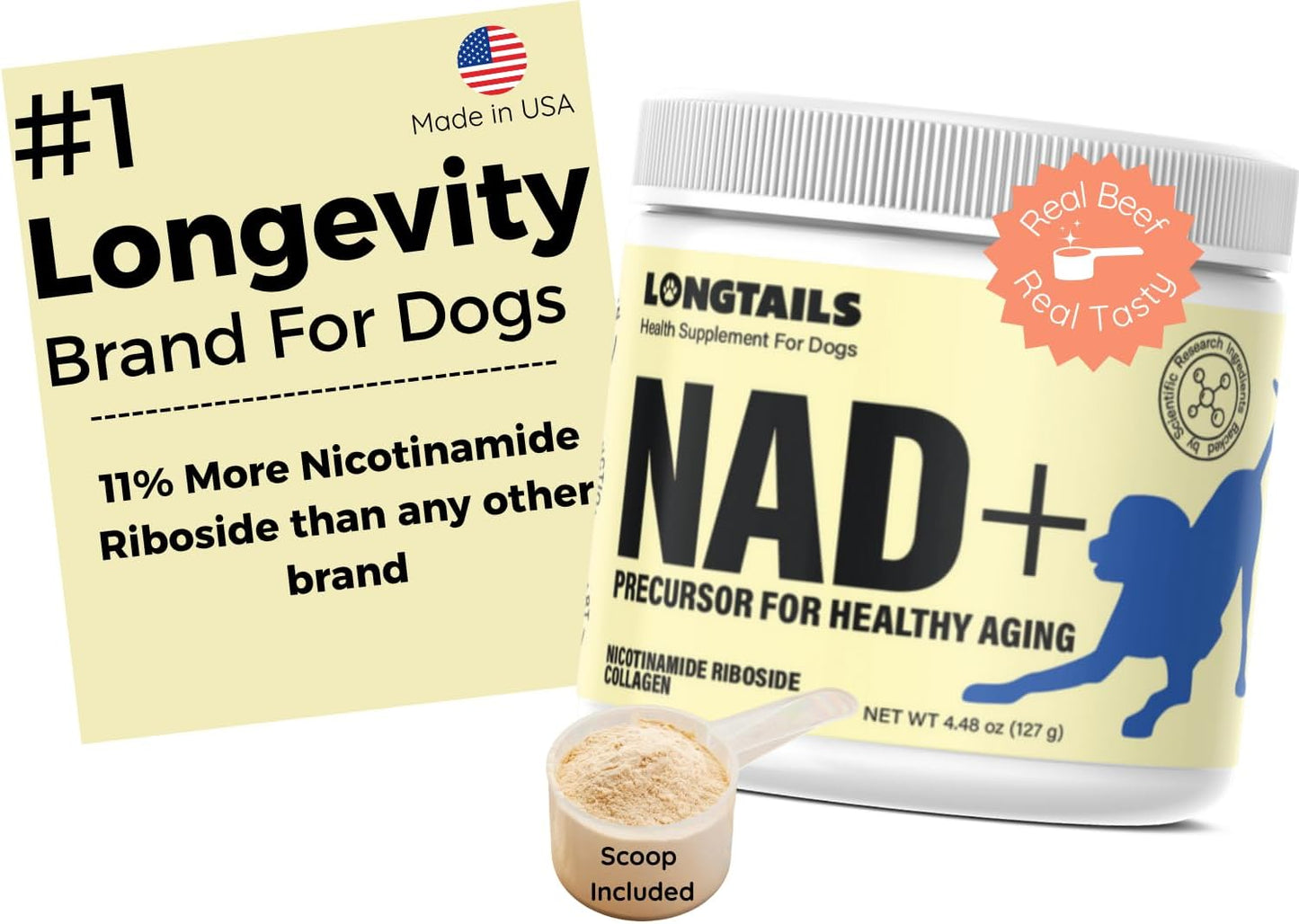 NAD+ Precursor Collagen Dog Supplement for Senior Dogs Health