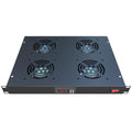 Rack Mount Fan 1U 19ft Server Cooling System - Adjustable Temp Control
