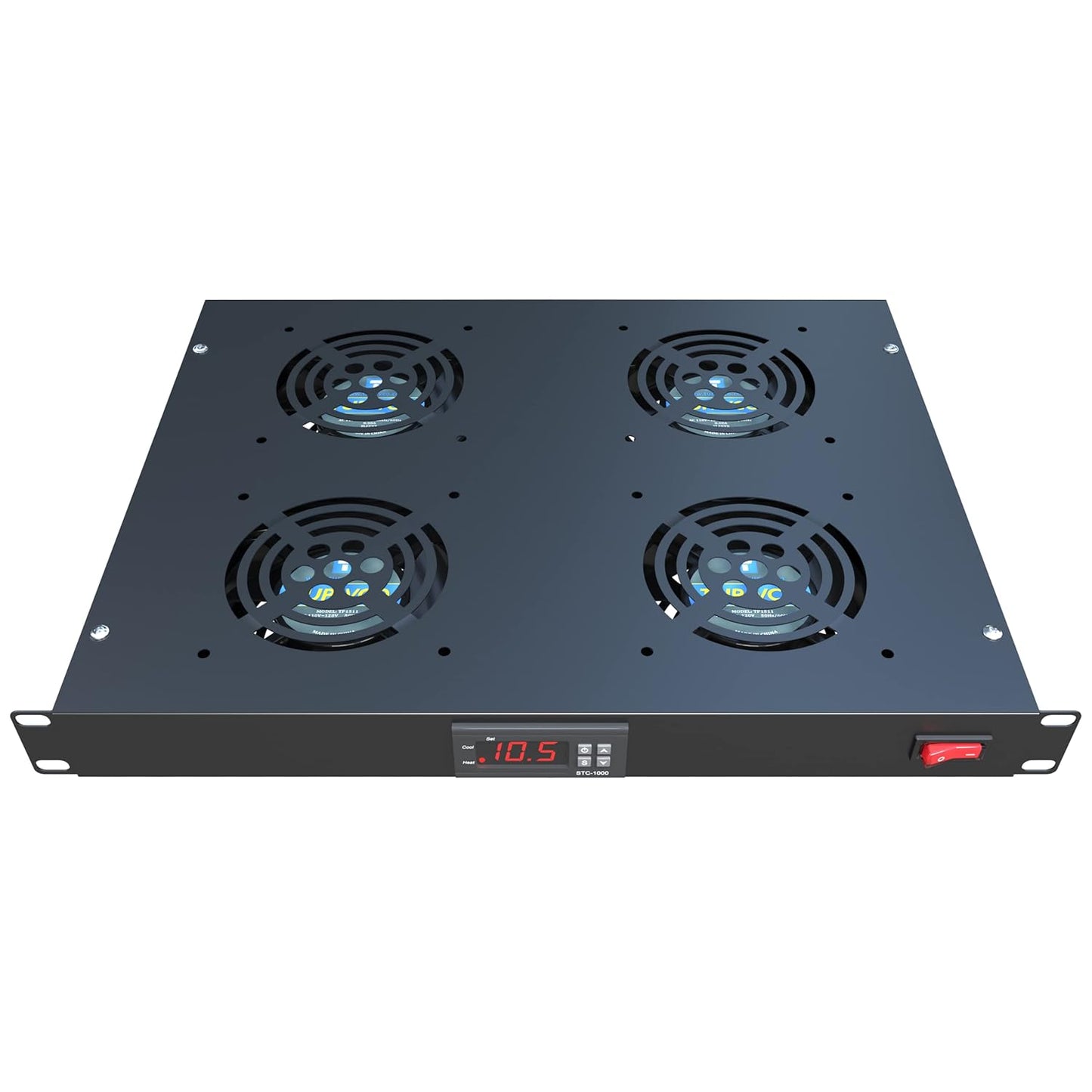 Rack Mount Fan - 4 Fans Server Cooling System for 19 in Racks
