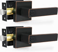 Privacy Door Levers 2 Pack Oil Rubbed Bronze - Heavy Duty Interior