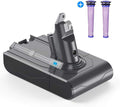 Extended Cleaning Power: YABER 6000mAh V6 Battery Replacement