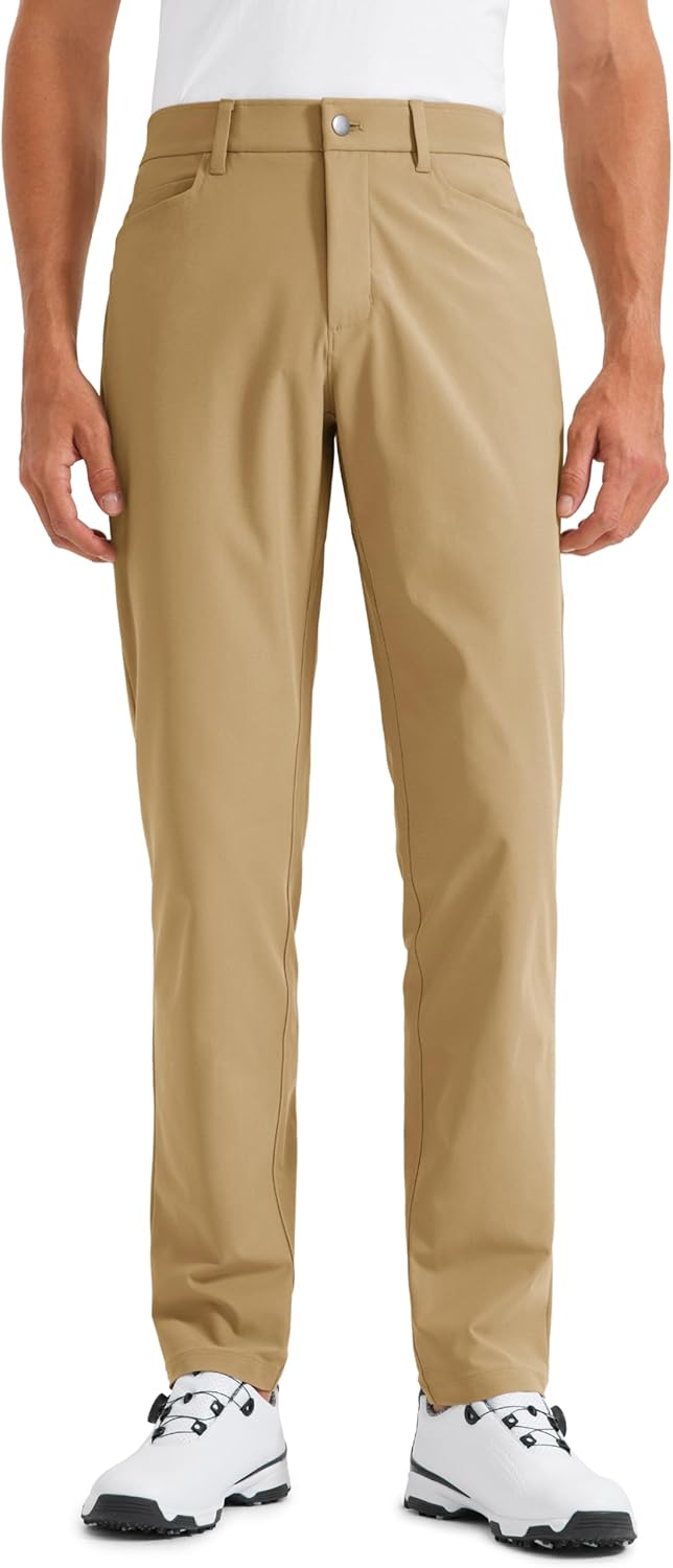 CRZ YOGA All Day Comfy 5-Pocket Golf Pants for Men - Quick Dry