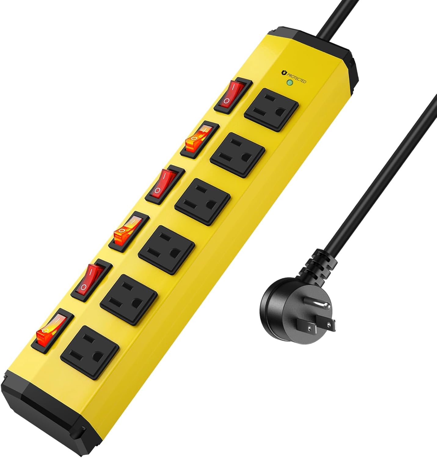 ANNQUAN 6-Outlet Metal Power Strip with Individual Switches