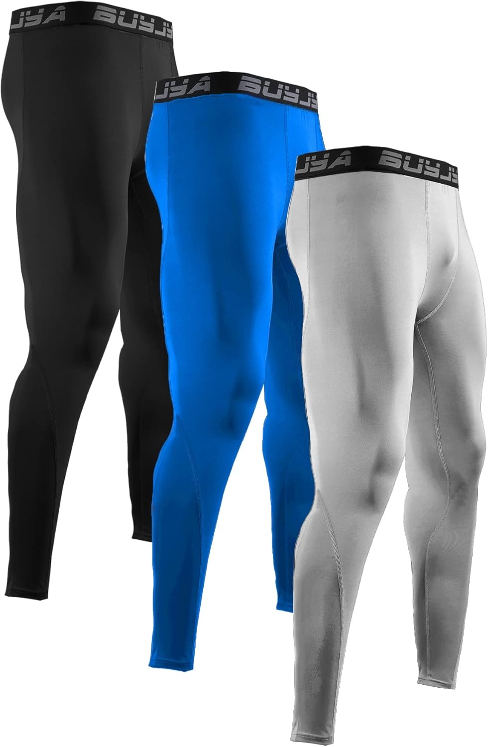 BUYJYA Men's Compression Pants - Stay Cool During Workouts