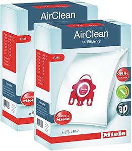 Miele 10123220 AirClean 3D Efficiency Dust Bag Set for FJM