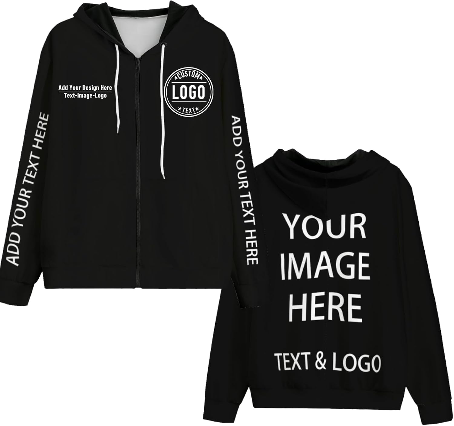 Personalized Bulk Zip-Up Hoodies
