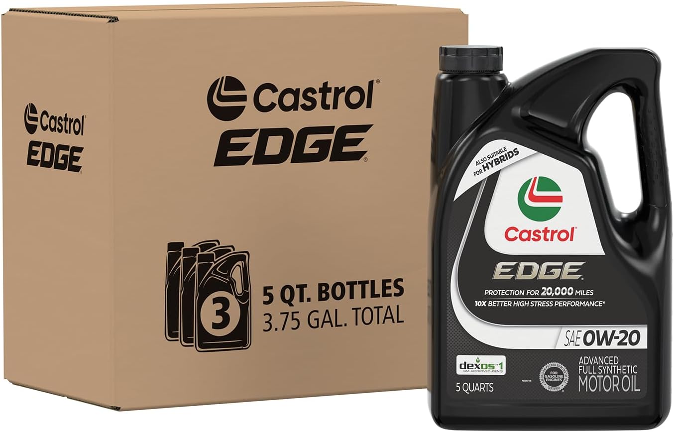 Castrol EDGE 0W-20 Full Synthetic Motor Oil for Superior Performance