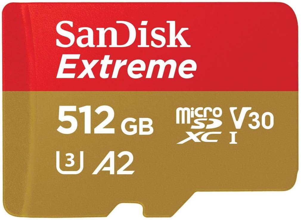 SanDisk 512GB Extreme UHS-I microSDXC - 160MB/s Read Speed!