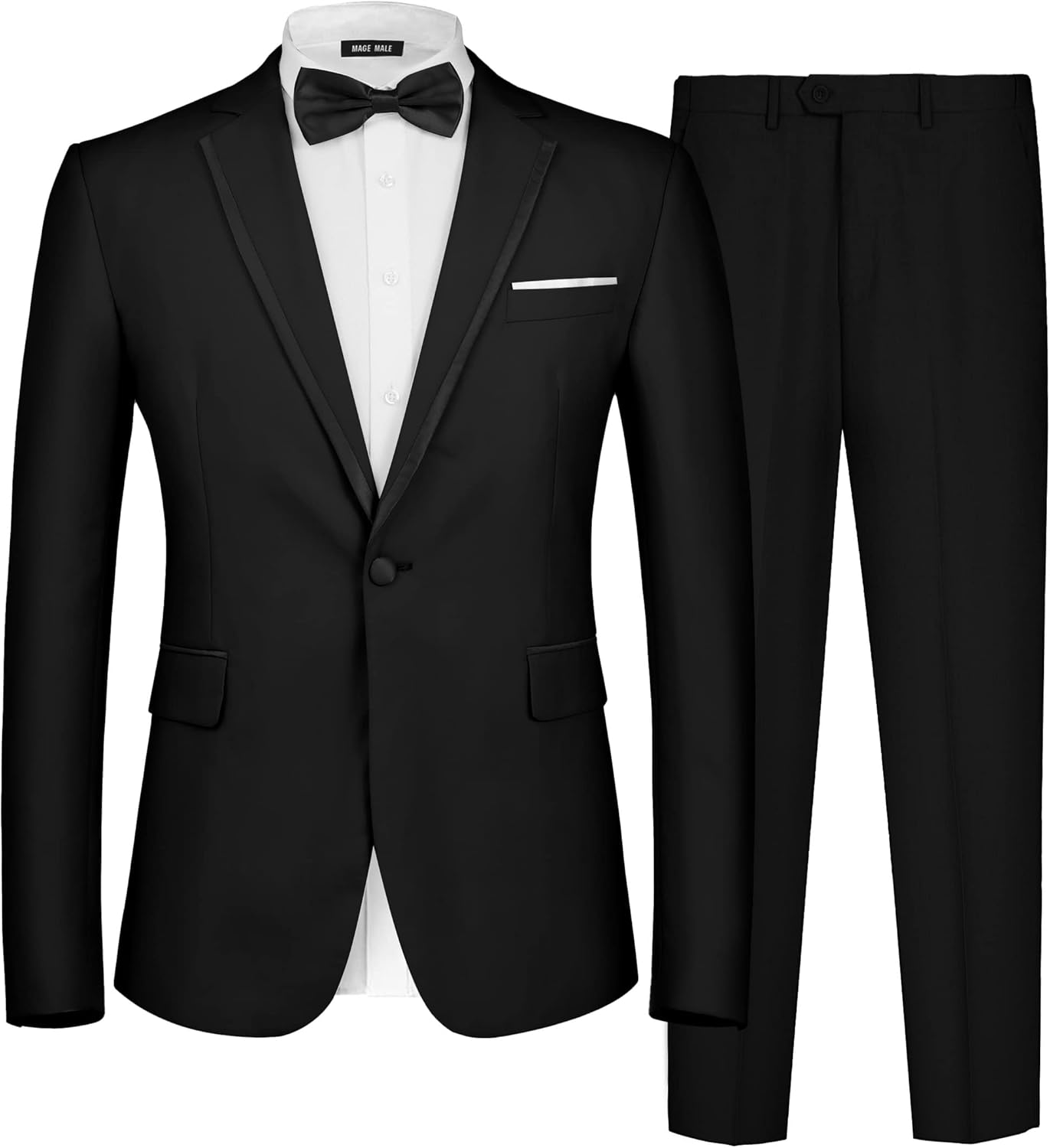 MAGE MALE Men's 2 Piece Suit Slim Fit Formal Tuxedo Set