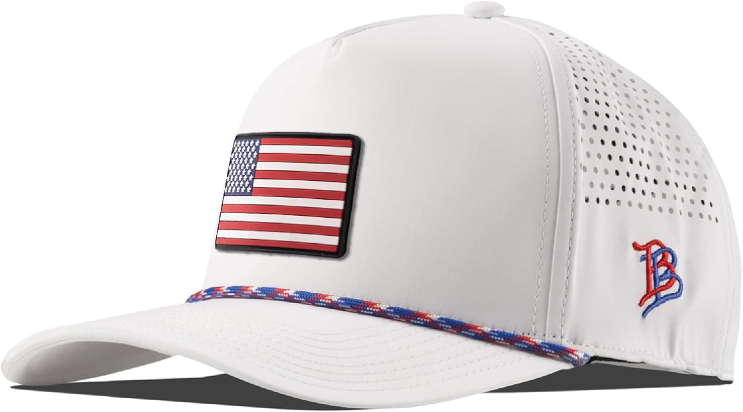 Old Glory PVC Curved 5 Panel Rope Hat for All Activities