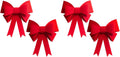 Amosfun Romantic Bow Tie Curtain Tiebacks - Large Red Velvet Bow
