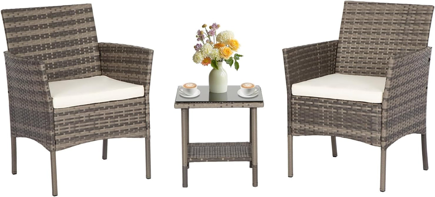 FDW 3 Piece Outdoor Furniture Set for Stylish Patio Relaxation