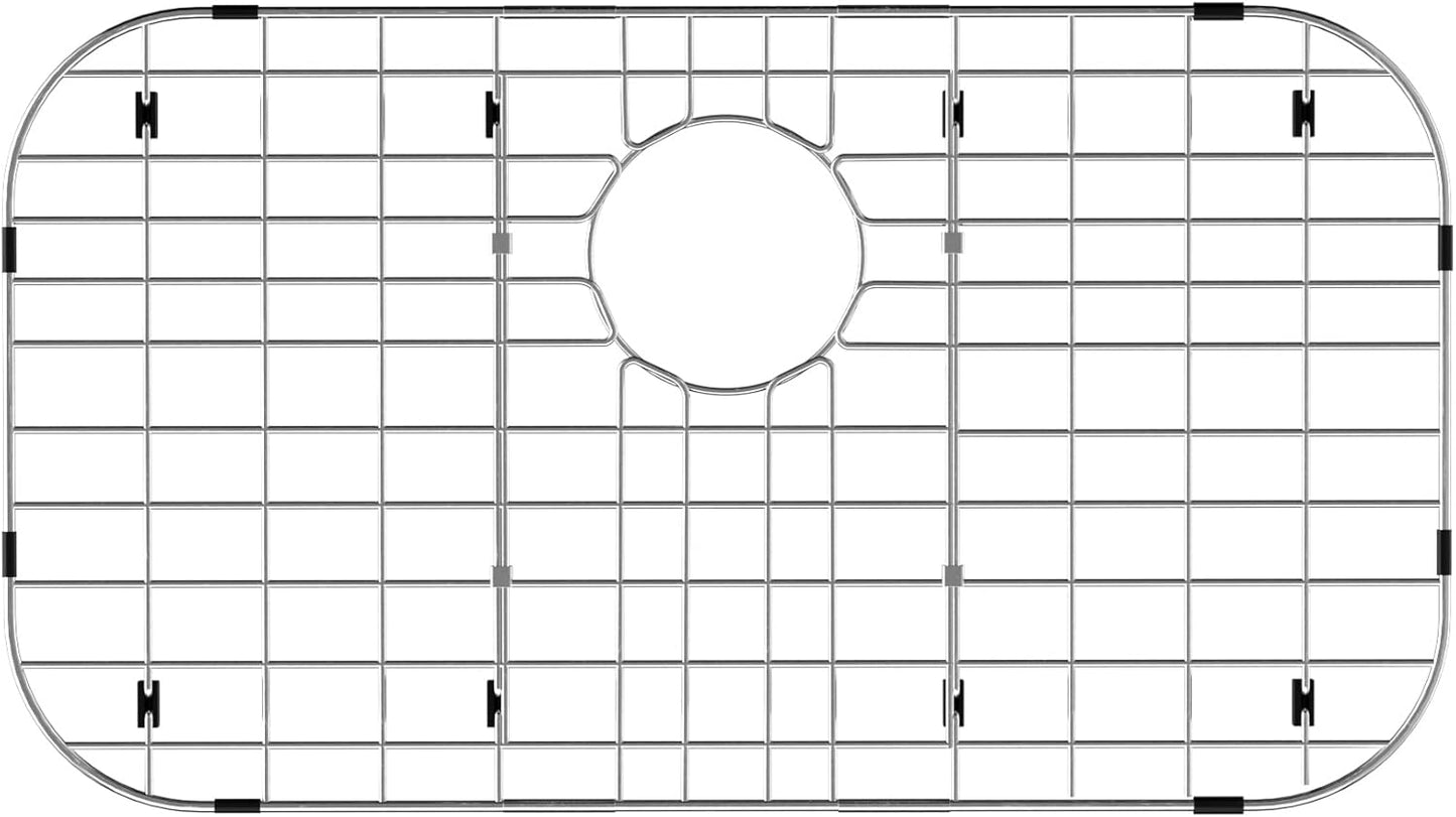 Sink Grid Protector 26in x 14in for Kitchen with Rear Drain Hole