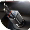 2025 Ultra-Compact Retractable Car Charger 4 in 1 - Compact 69W USB C