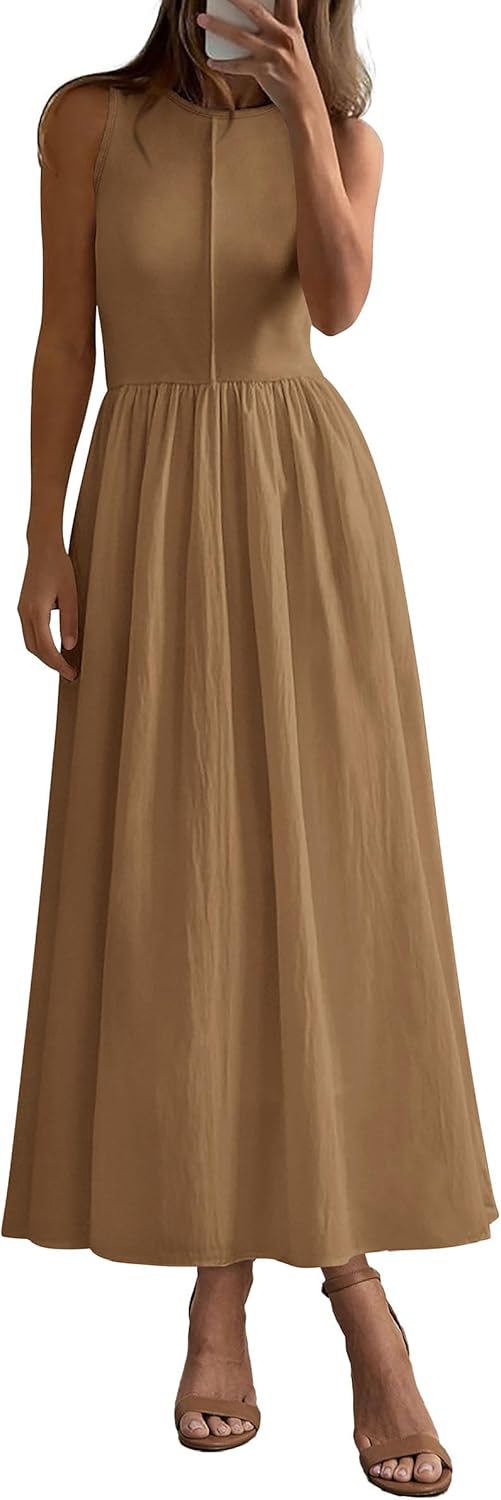 PRETTYGARDEN Maxi Dresses for Women 2025 Summer Casual Style