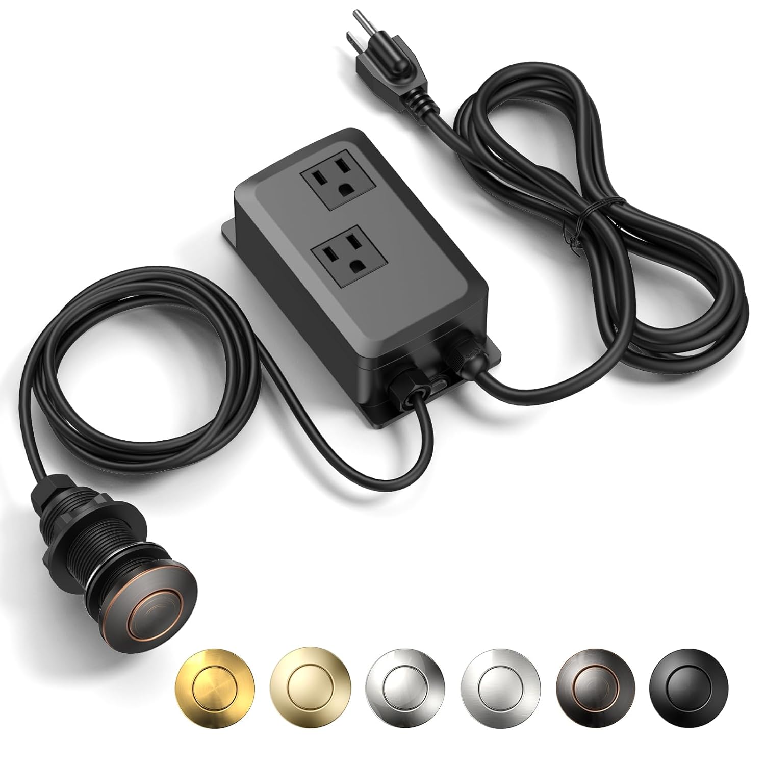 Garbage Disposal Air Switch Kit - Professional Dual Outlet Design