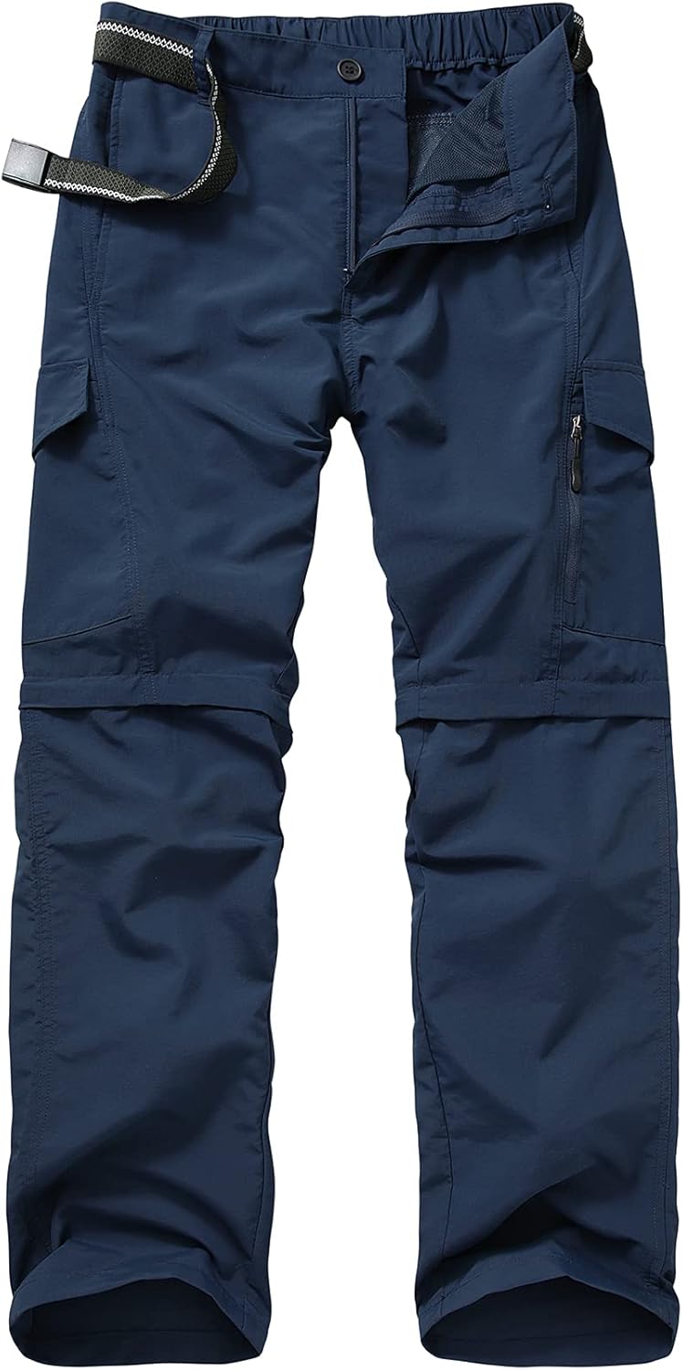 Mens Hiking Pants Quick Dry Lightweight Convertible Zip Off Trousers
