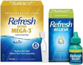 Refresh Optive Mega-3 Lubricant Eye Drops Bundle - Fast Relief