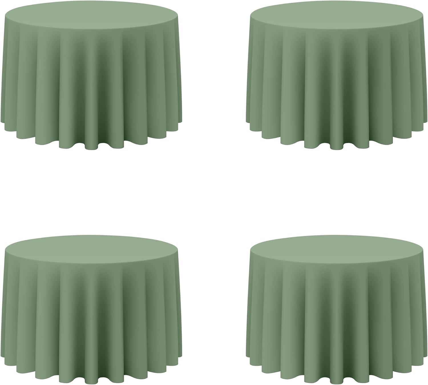 Sage Green Round Tablecloths 108 Inch for Elegant Events