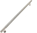 12 in Polished Nickel Solid Knurled Appliance Pulls - Sleek Cabinet