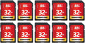 GIGASTONE 32GB SD Card 10-Pack for High-Speed Full HD Video