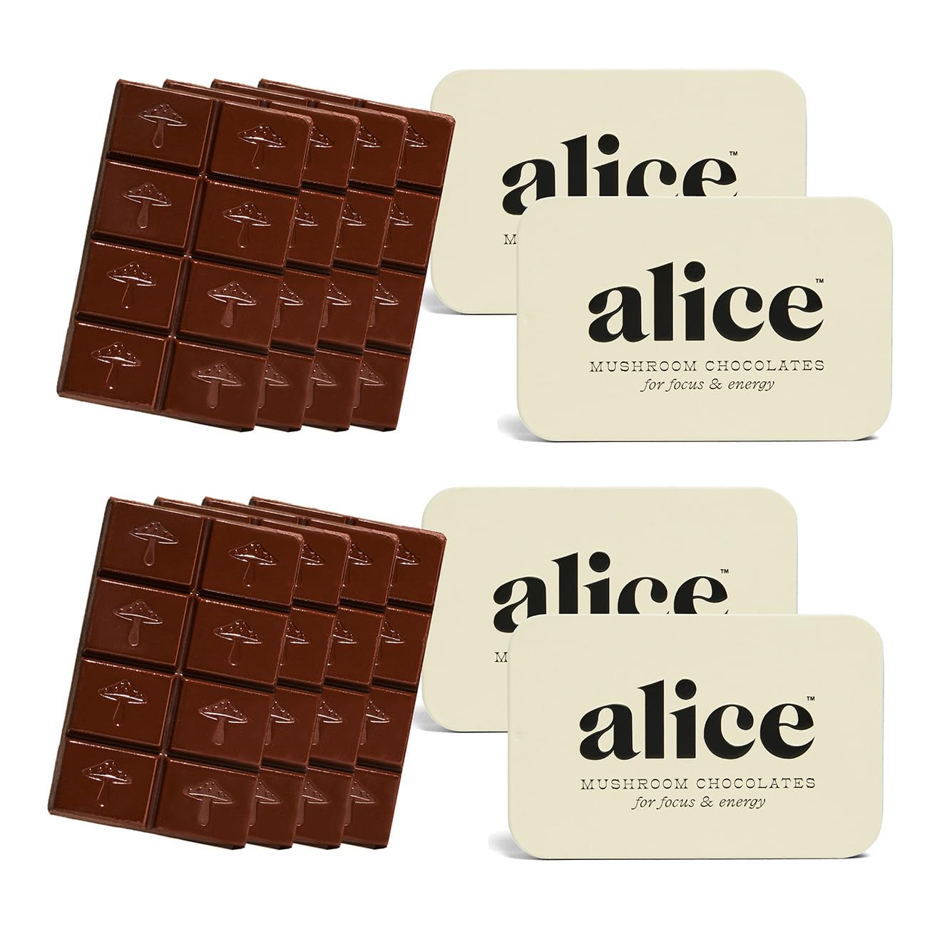 Brainstorm 4-Pack Functional Mushroom Chocolates for Focus